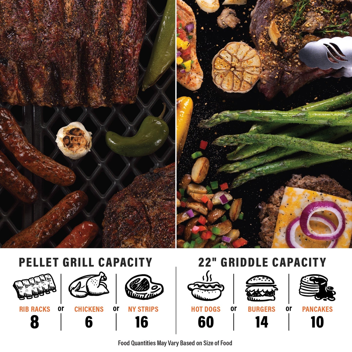 22" XL GRIDDLE PELLET GRILL COMBO