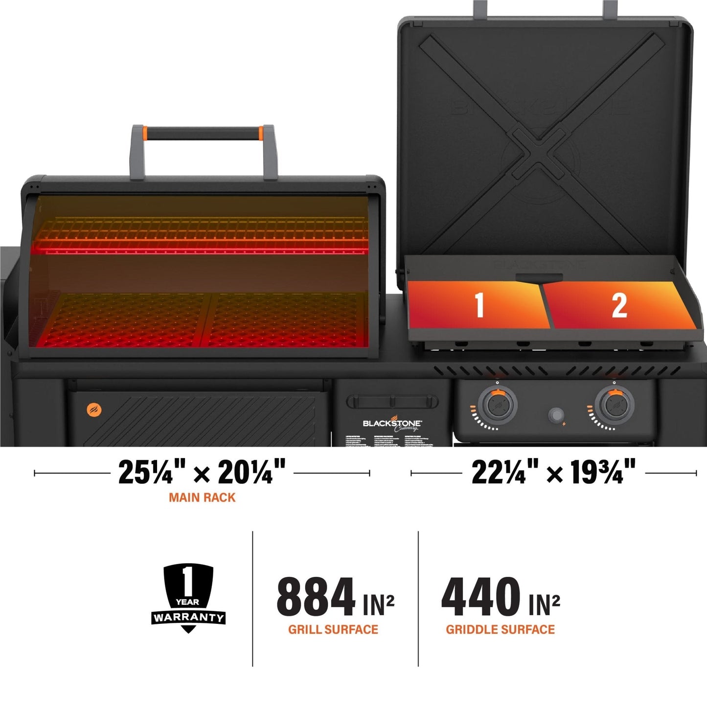 22" XL GRIDDLE PELLET GRILL COMBO