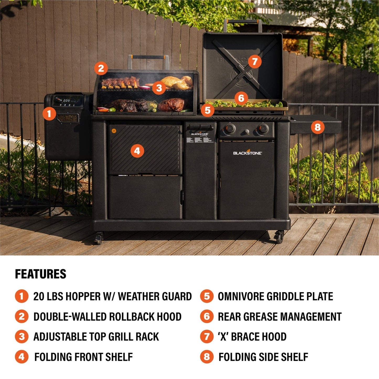 22" XL GRIDDLE PELLET GRILL COMBO
