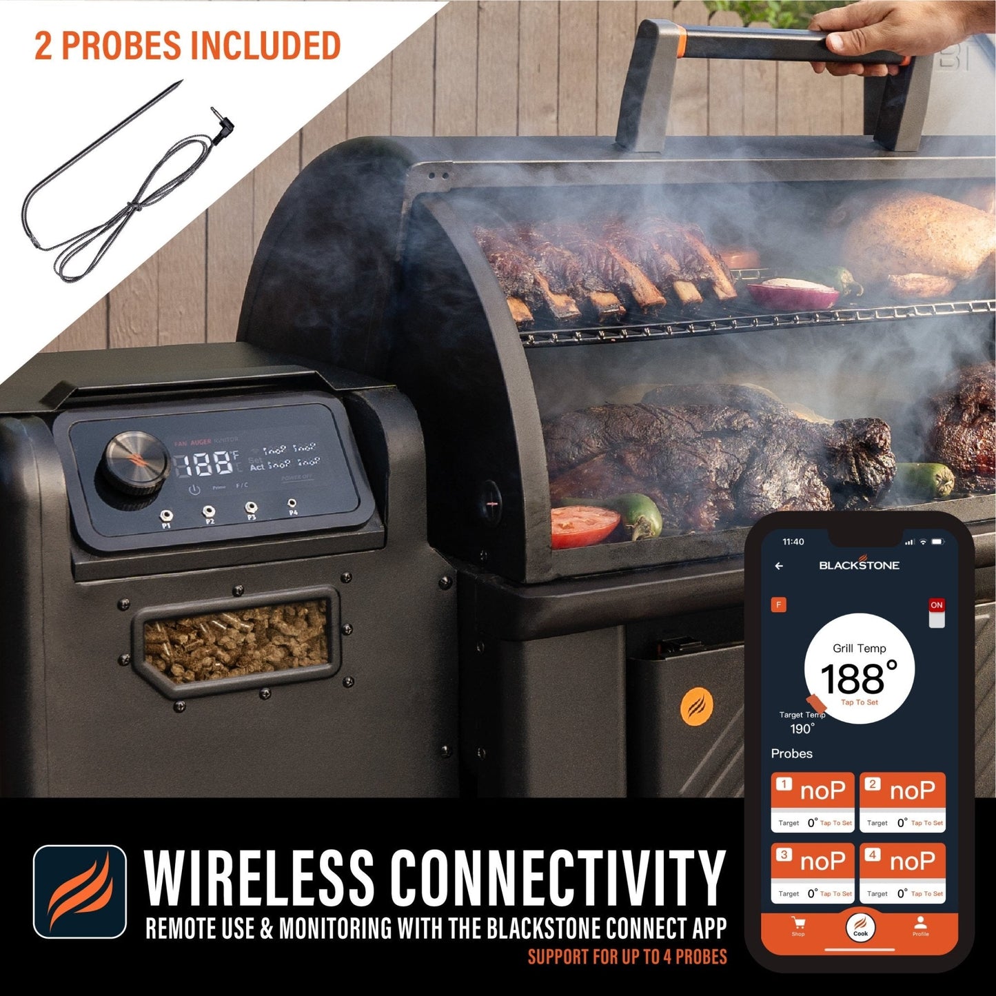 22" XL GRIDDLE PELLET GRILL COMBO