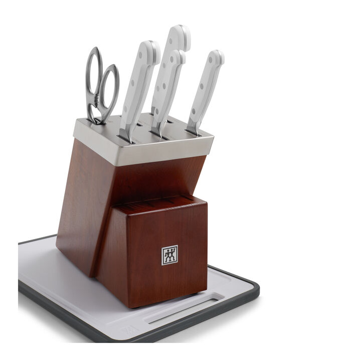 PRO LE BLANC 7PC SELF-SHARPENING KNIFE BLOCK SET