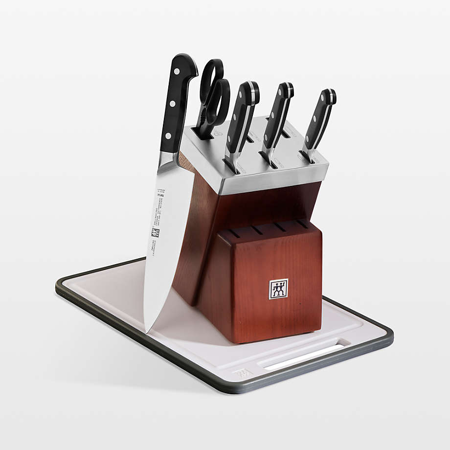 PRO LE BLANC 7PC SELF-SHARPENING KNIFE BLOCK SET