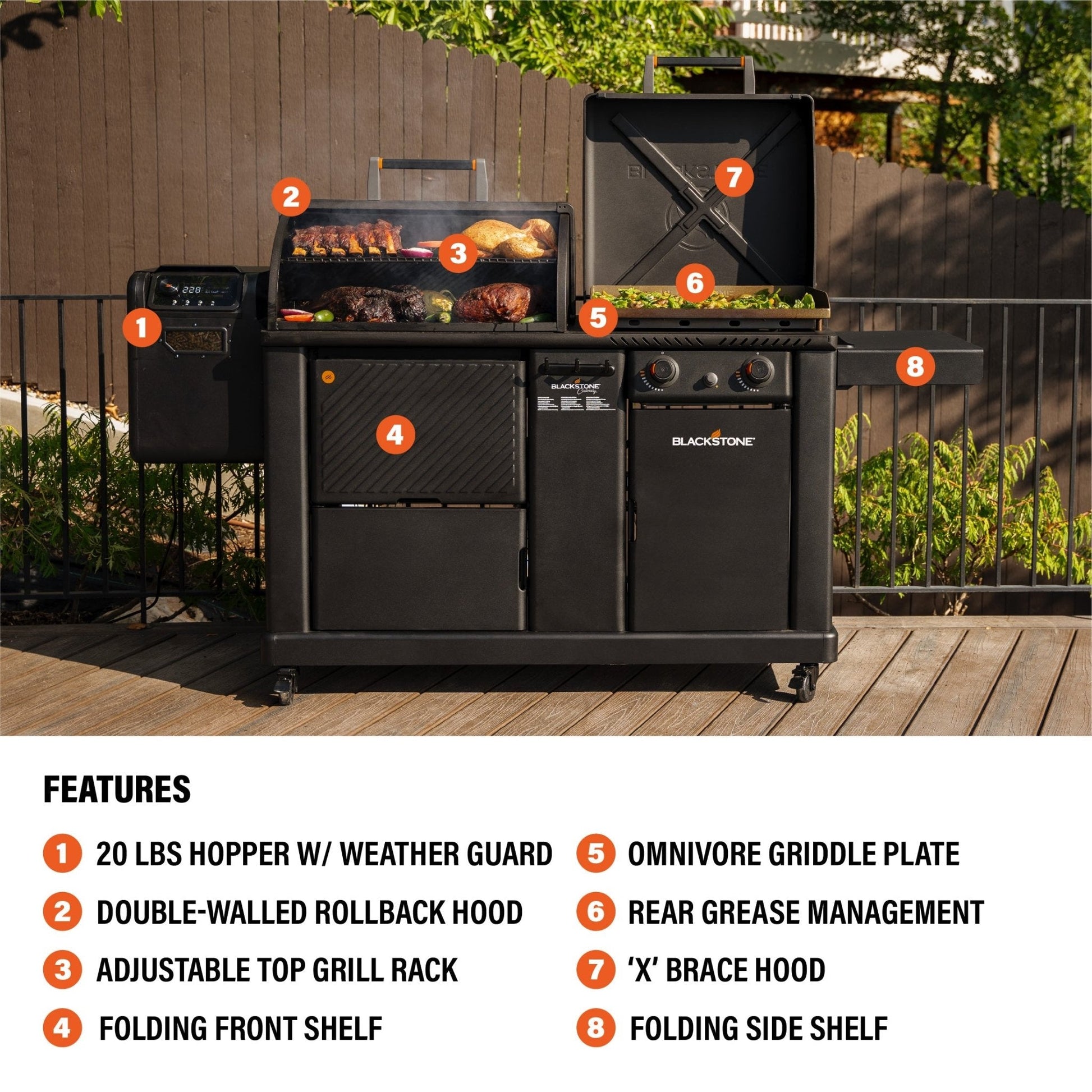 22" XL GRIDDLE PELLET GRILL COMBO
