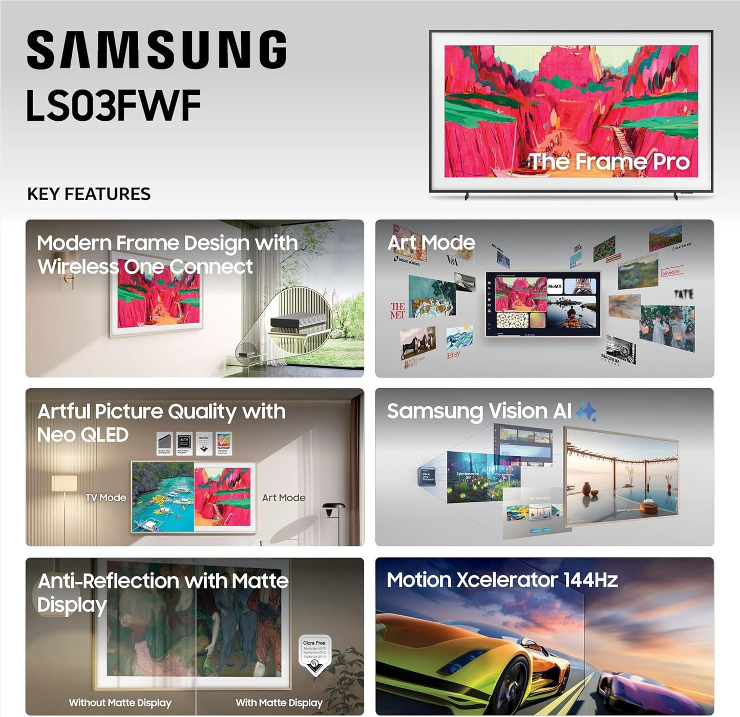 SAMSUNG 85" THE FRAME PRO TV