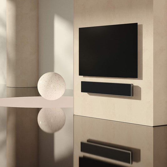 Bang & Olufsen Beosound Stage – Dolby Atmos Soundbar – TV and WiFi Speaker, Aluminum/Black