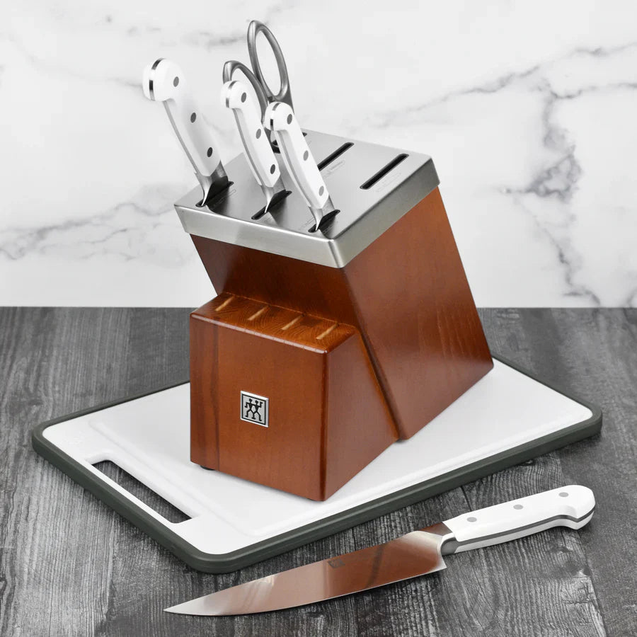 PRO LE BLANC 7PC SELF-SHARPENING KNIFE BLOCK SET