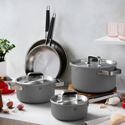 PURE 8 PC STAINLESS STEEL COOKWARE SET