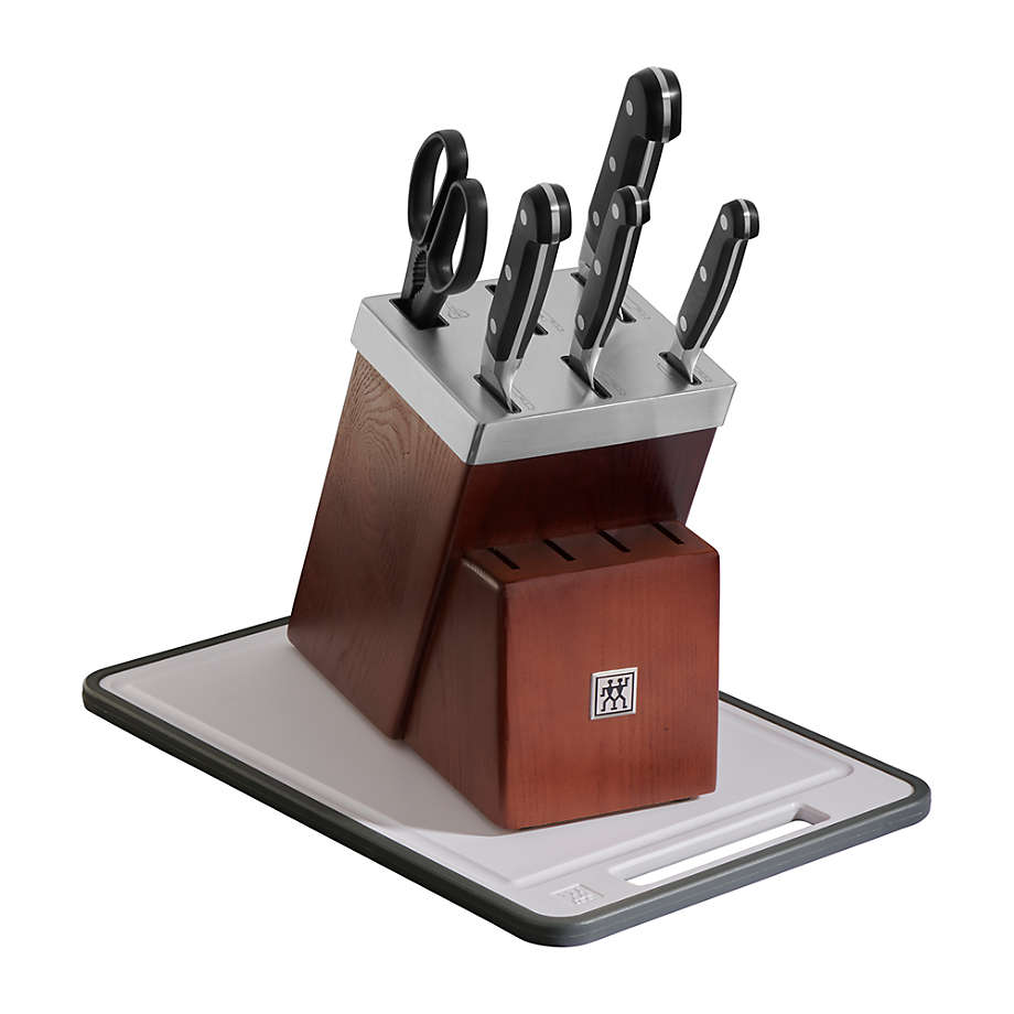 PRO LE BLANC 7PC SELF-SHARPENING KNIFE BLOCK SET